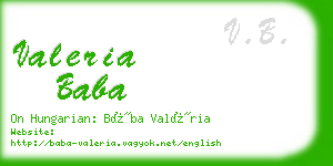 valeria baba business card